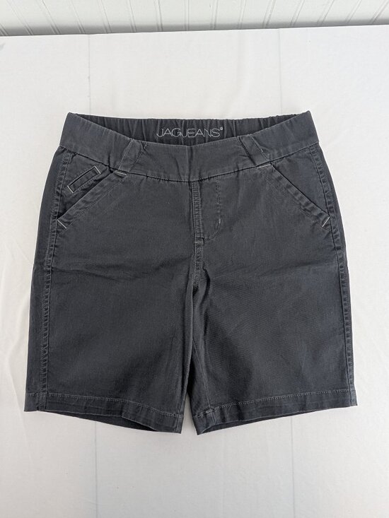 JAG Pants - Jag Womens Shorts 4/27 Gray Classic Fit Western Glove Works Grey Stretch Waist
